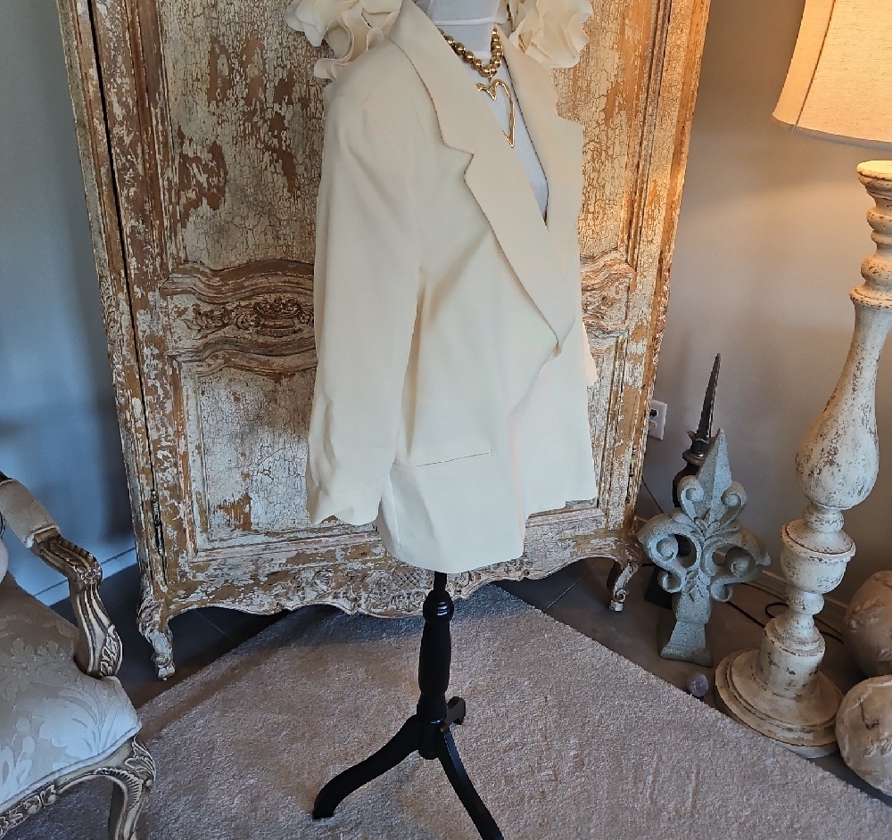 Talbots Cream Single-Button Blazer Jacket - Picture 7 of 9
